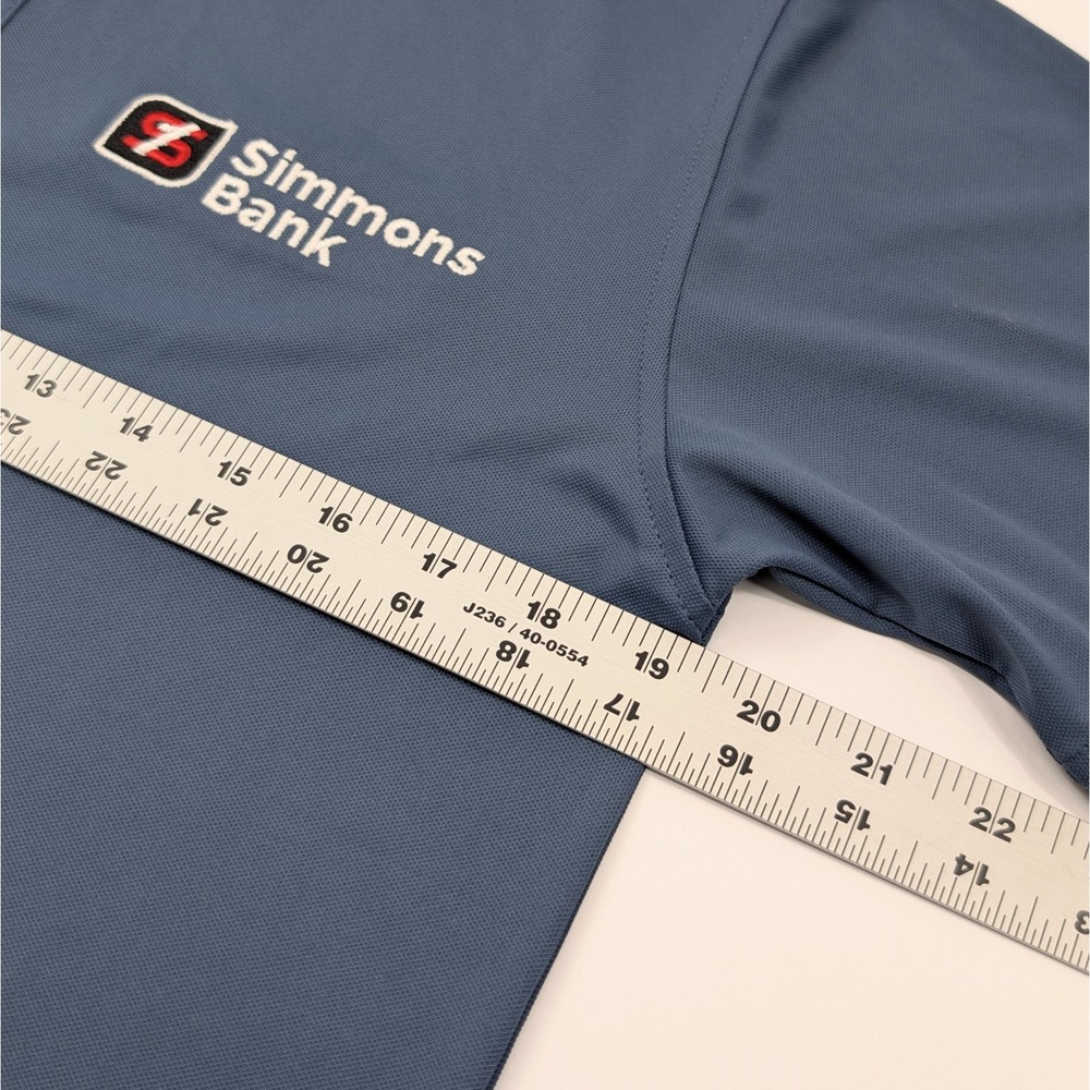 FootJoy Tour Issue Polo Mens Small Blue Performance Golf Embroidered Logos‎ - Picture 6 of 9